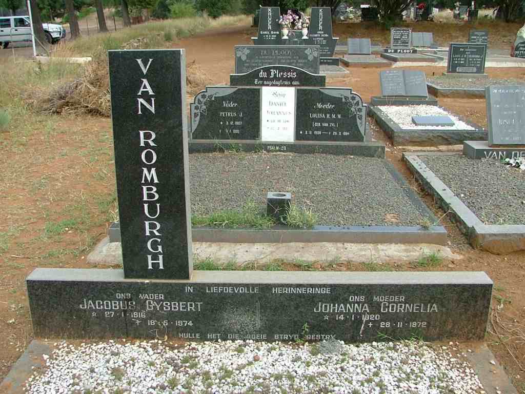 ROMBURGH Jacobus Gysbert, van 1916-1974 &amp; Johanna Cornelia 1920-1972