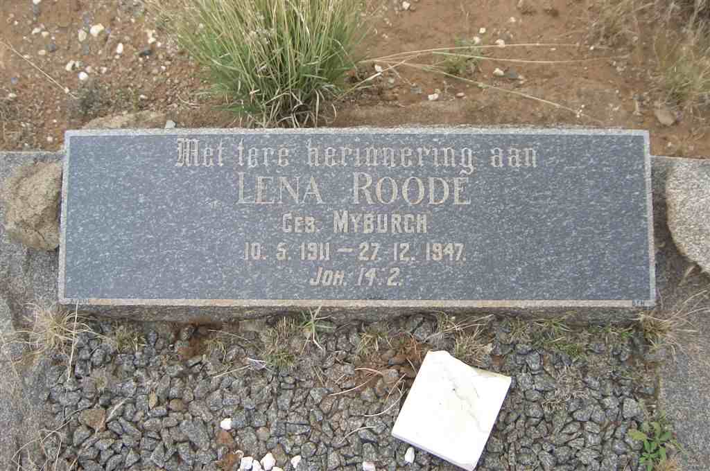 ROODE Lena nee MYBURGH 1911-1947