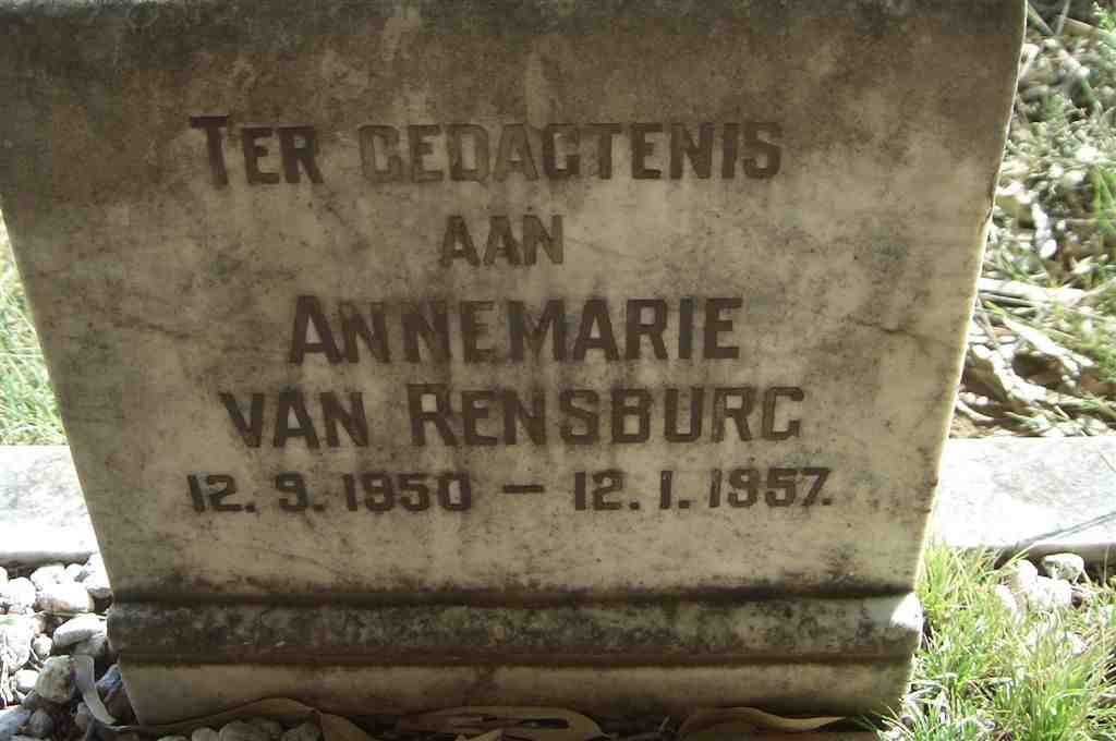 RENSBURG Annemarie, van 1950-1957