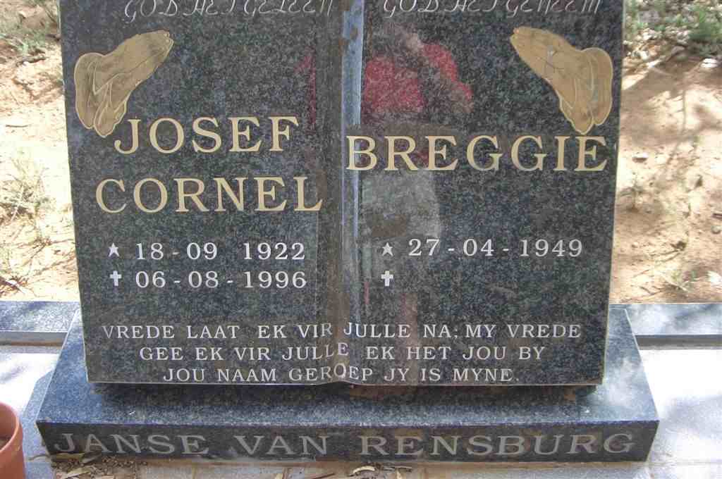 RENSBURG Josef Cornel, Janse van 1922-1996 &amp; Breggie 1949-