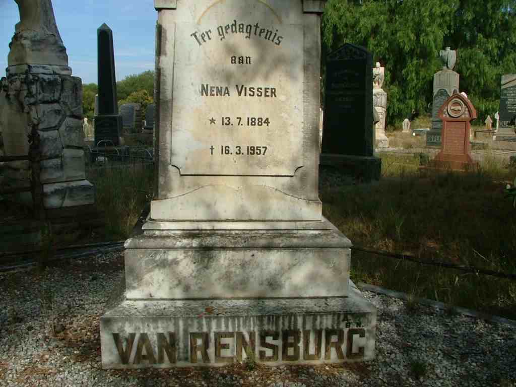 RENSBURG Nena nee VISSER 1884-1957