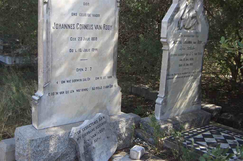 ROOY Johannes Cornelis, van 1859-1944 &amp; Aletta Johanna nee SMIT 1859-1921