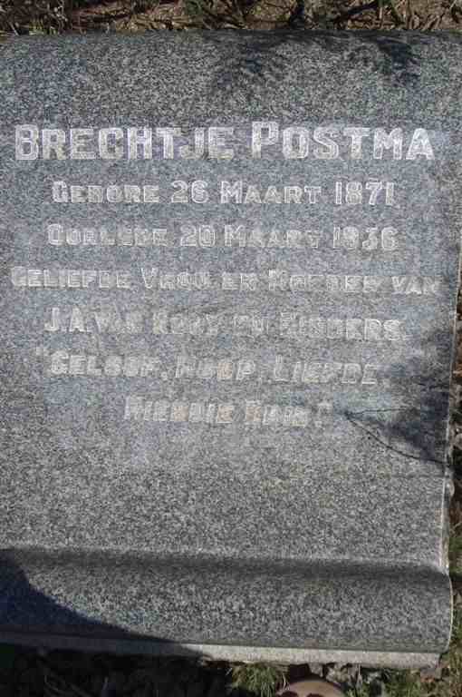 ROOY Brechtje nee POSTMA 1871-1936