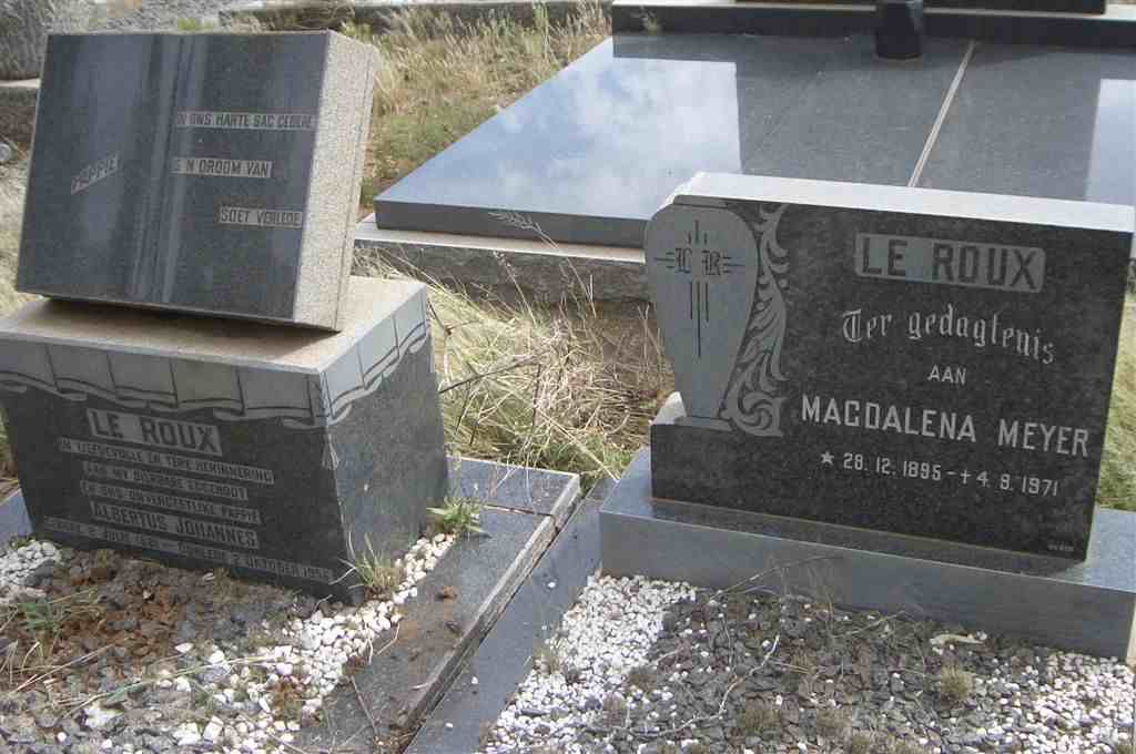 ROUX Albertus Johannes, le 1881-1956 &amp; Magdalena MEYER 1895-1971