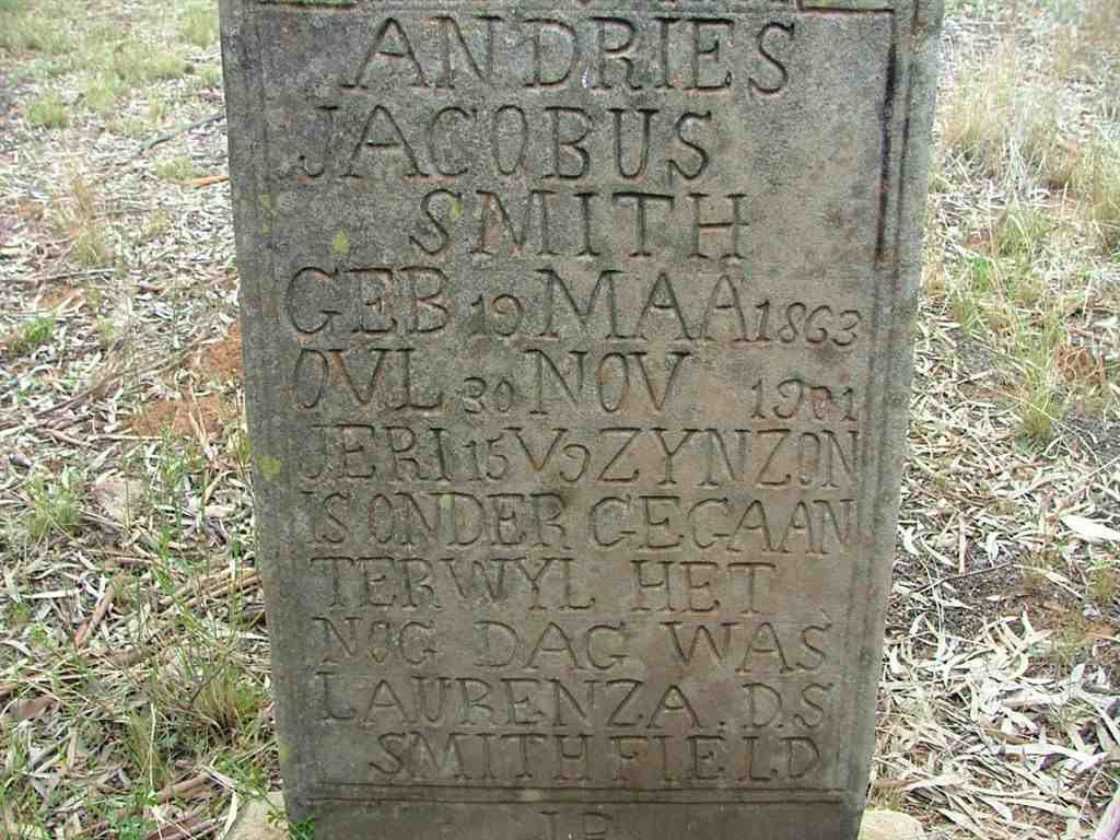 SMITH Andries Jacobus 1863-1901