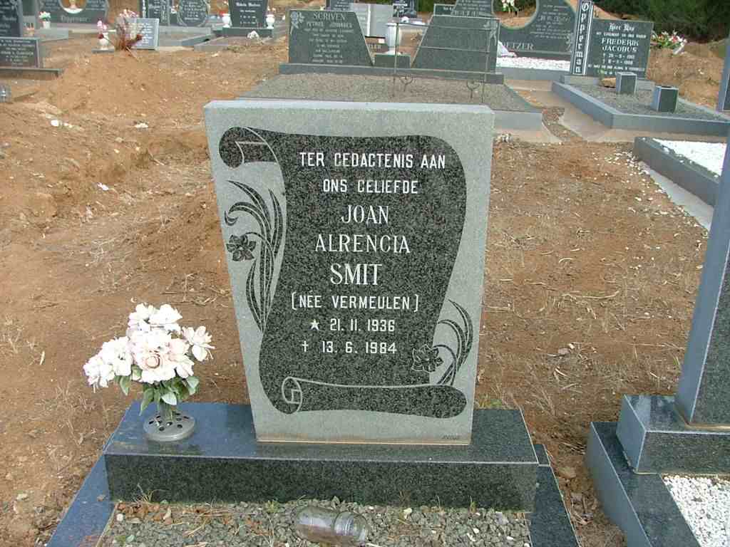 SMIT Joan Alrencia nee VERMEULEN 1936-1984