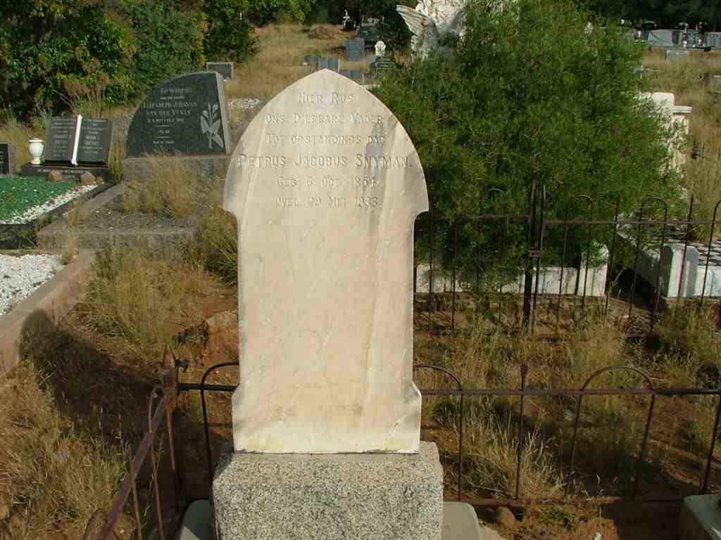 SNYMAN Petrus Jacobus 1854-1938
