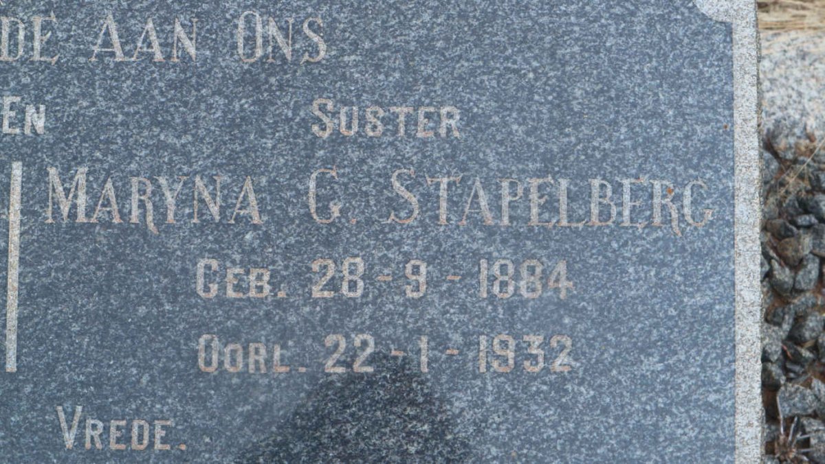STAPELBERG Willem C. 1850-1928 :: STAPELBERG Maryna G. 1884-1932