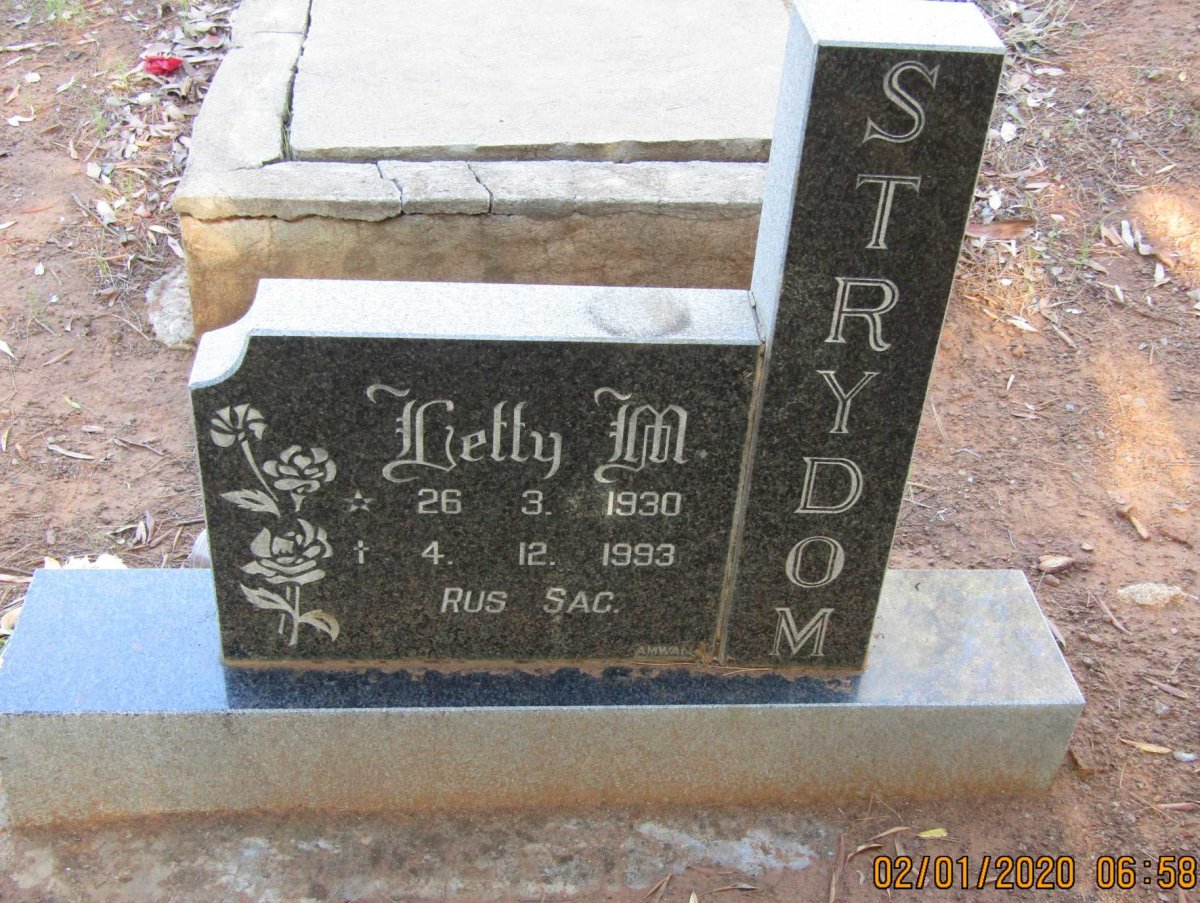 STRYDOM Letty M. 1930-1993