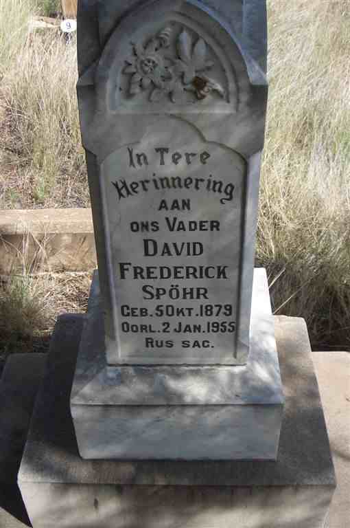 SPOHR David Frederick 1879-1955