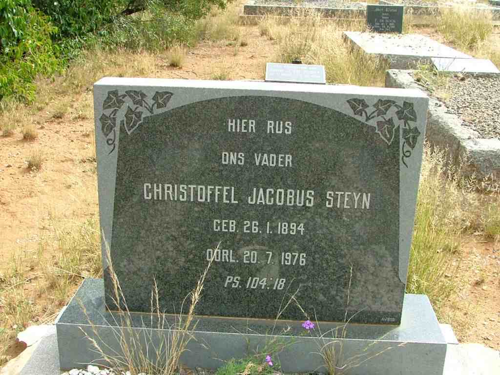STEYN Christoffel Jacobus 1894-1976