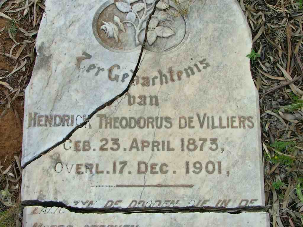 VILLIERS Hendrik Theodorus, de 1873-1901
