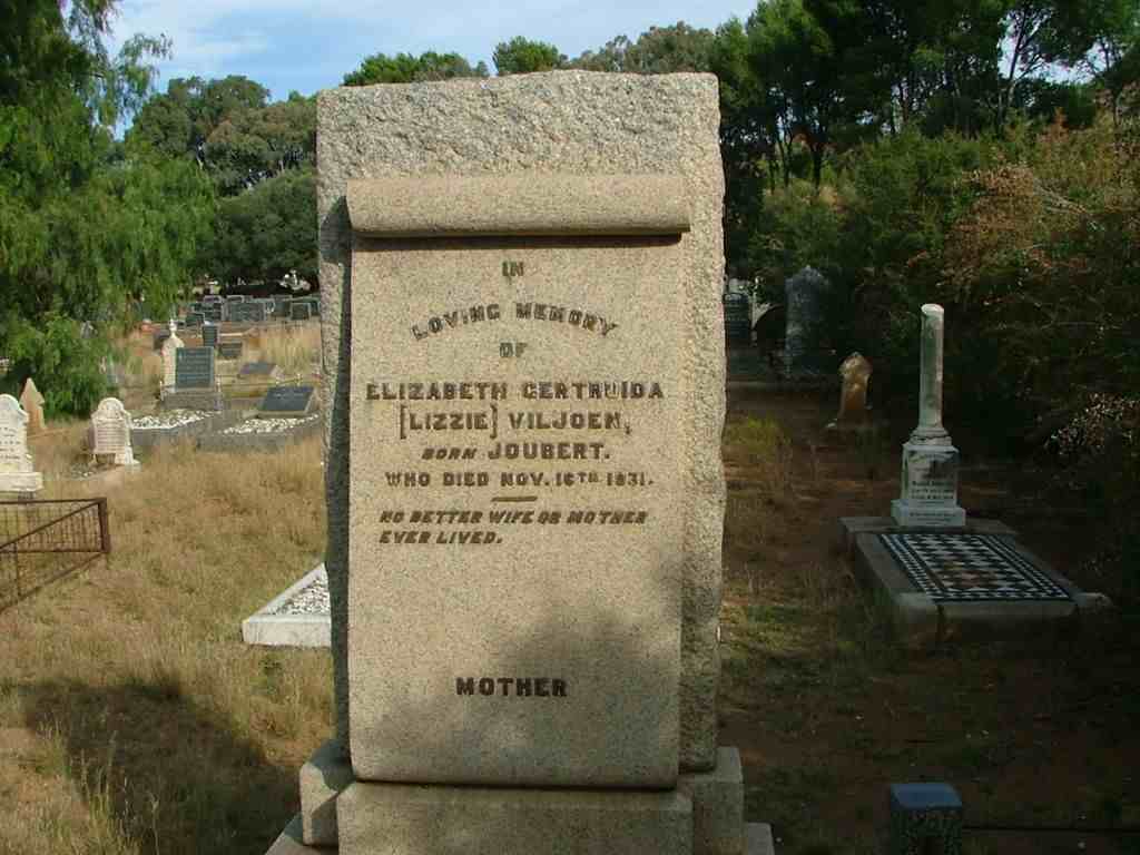 VILJOEN Elizabeth Gertruida nee JOUBERT -1931