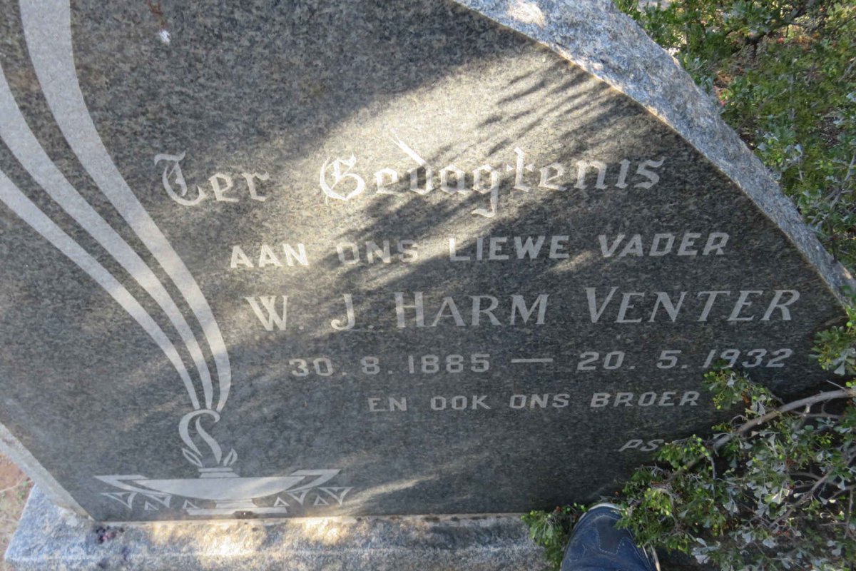 VENTER W.J. Harm 1885-1932