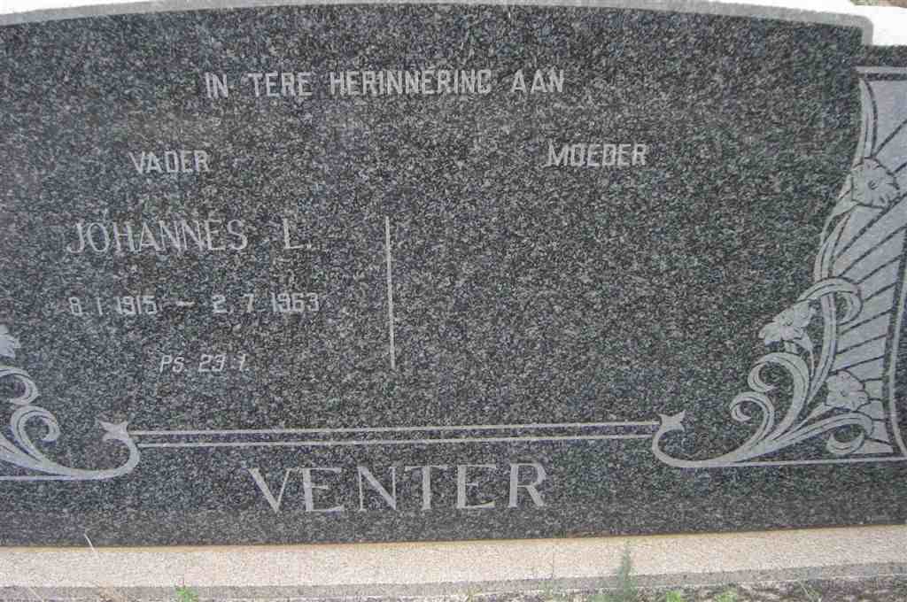 VENTER Johannes L. 1915-1963