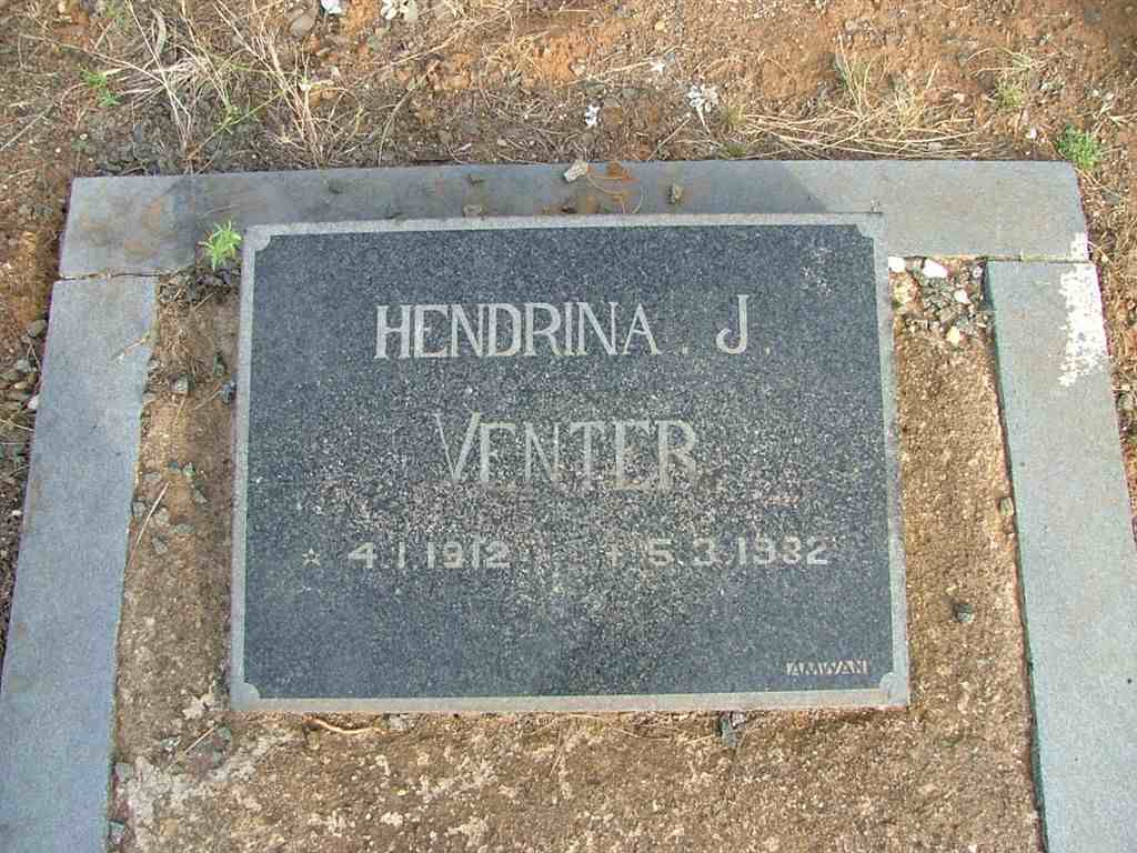 VENTER Hendrina J. 1912-1982