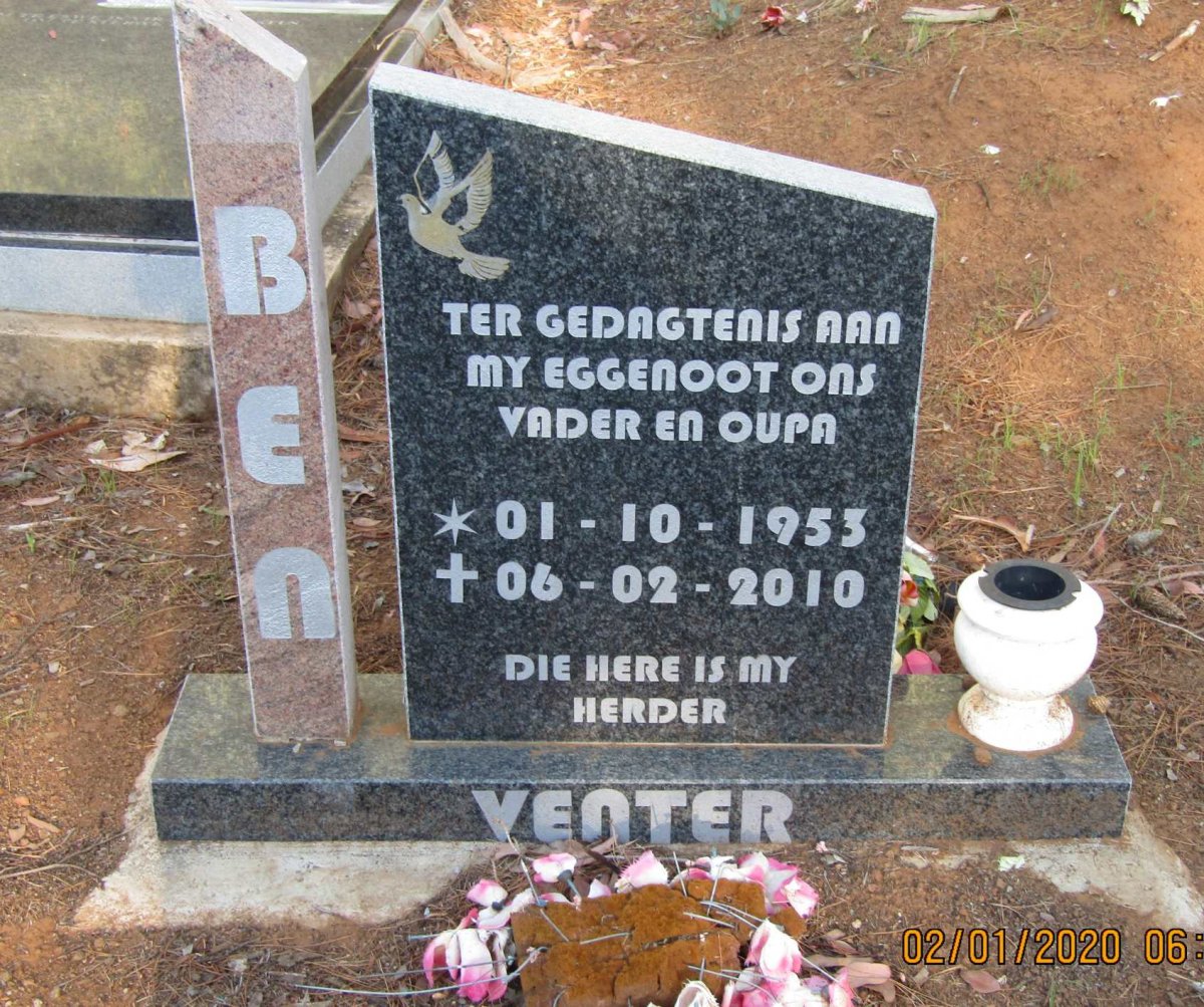 VENTER Ben 1953-2010