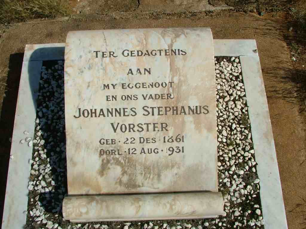 VORSTER Johannes Stephanus 1861-1931