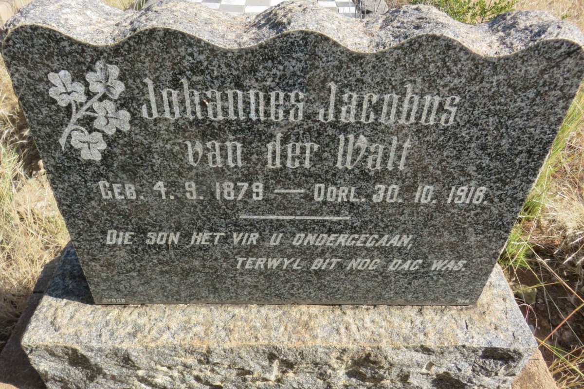 WALT Johannes Jacobus, van der 1879-1918
