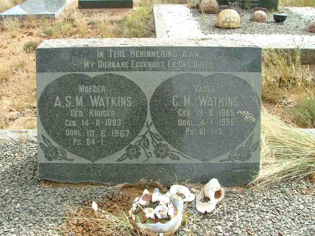 WATKINS G.M. 1865-1955 &amp; A.S.M. KRUGER 1883-1967