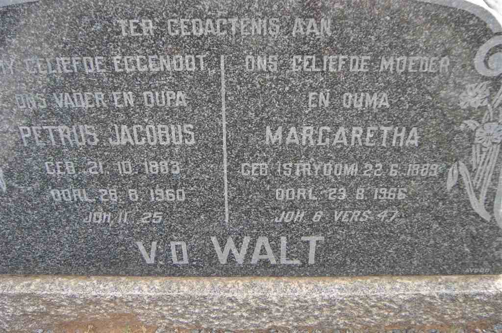 WALT Petrus Jacobus, v.d. 1883-1960 &amp; Margaretha STRYDOM 1889-1966