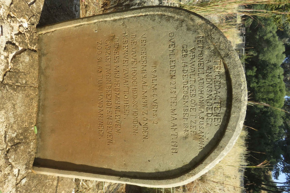 WALT Petronella Johanna Susanna, v.d. nee COETZEE 1848-1919