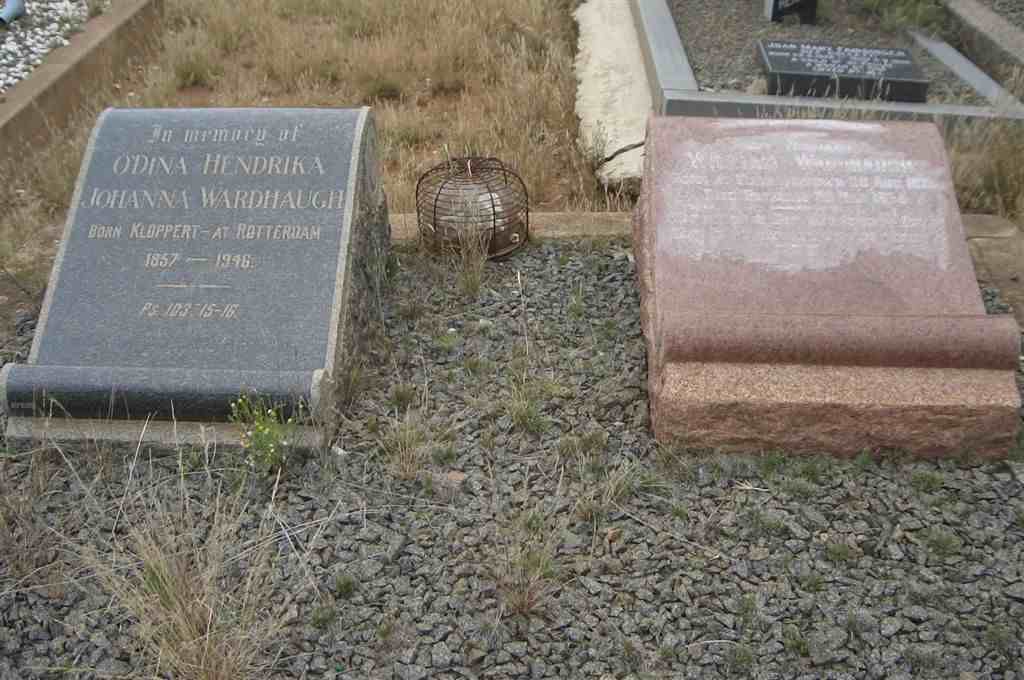 WARDHAUGH William 185?-1956 &amp; O'Dina Hendrika Johanna KLOPPERT 1857-1946