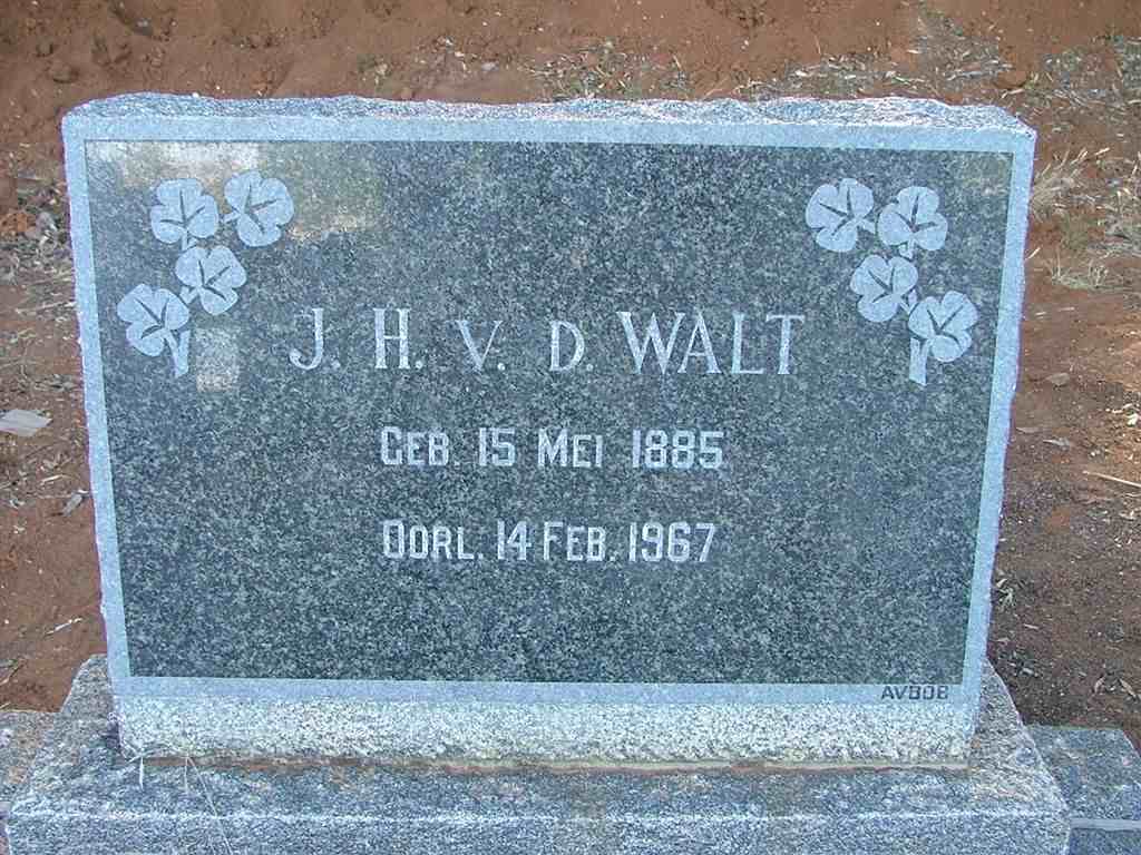 WALT J.H., v.d. 1885-1967
