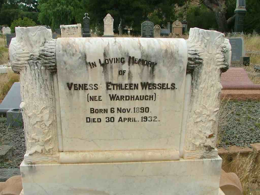 WESSELS Venessa Ethleen nee WARDHAUGH 1890-1932