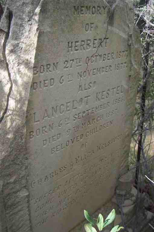 WELSFORD Herbert 1877-1877 :: WELSFORD Lancelot Kestel 1886-1887
