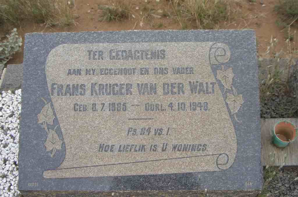 WALT Frans Kruger, v.d. 1885-1948
