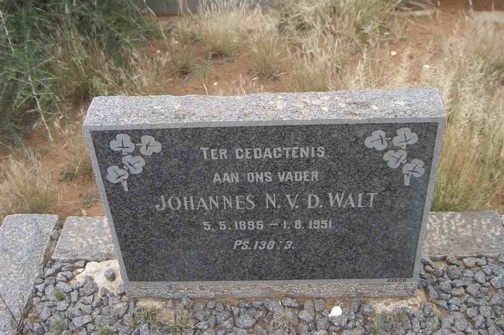 WALT Johannes N., v.d. 1895-1951