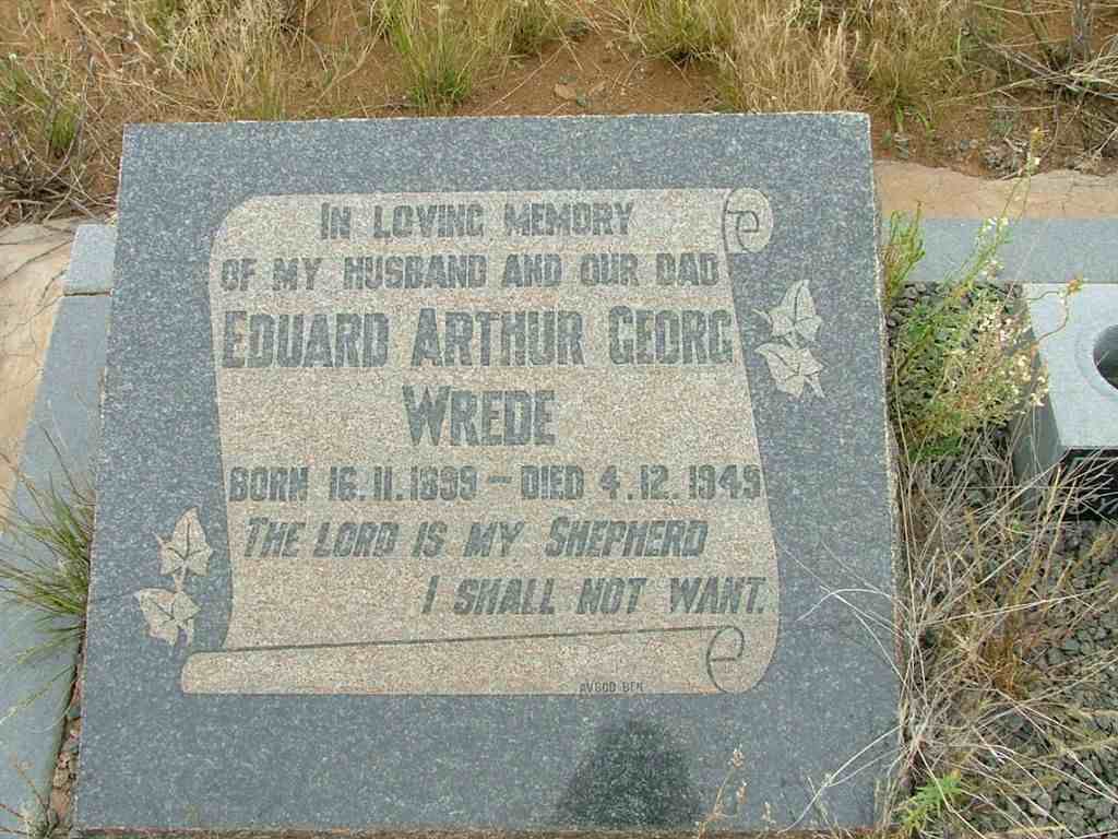 WREDE Eduard Arthur Georg 1899-1949