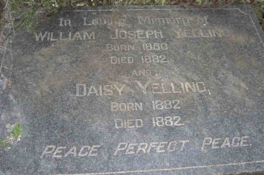 YELLING William Joseph 1850-1882 :: YELLING Daisy 1882-1882