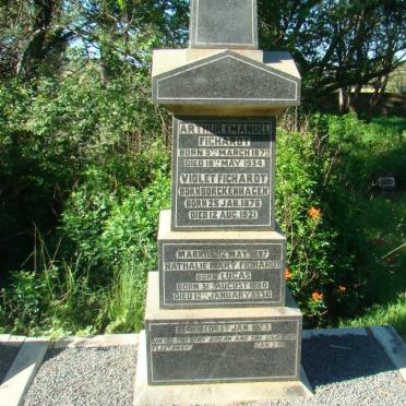 FICHARDT Arthur Emanuel 1872-1934 &amp; Violet BORCKENHAGEN 1876-1921 :: FICHARDT Nathalie Mary nee LUCAS 1880-1936