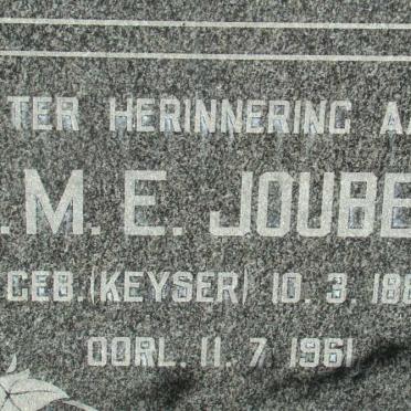 JOUBERT A.M.E. nee KEYSER 1889-1961