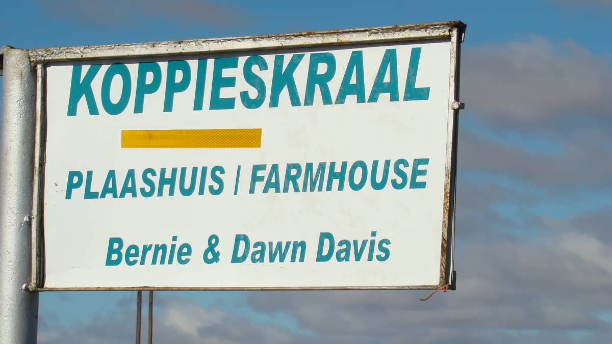 1. Koppieskraal farm entrance