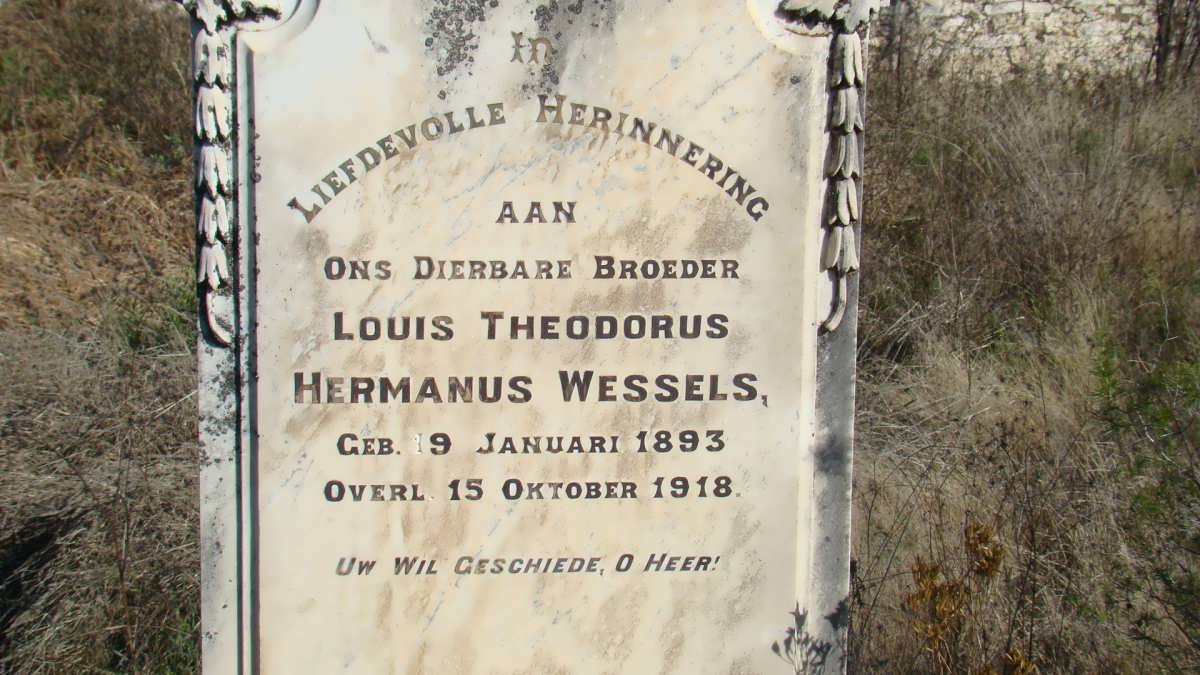 WESSELS Louis Theodorus Hermanus 1893-1918