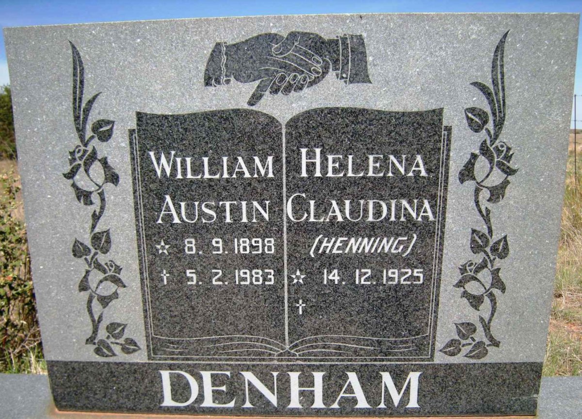 DENHAM William Austin 1898-1983 &amp; Helena Claudina HENNING 1925-