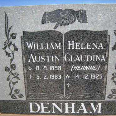 DENHAM William Austin 1898-1983 &amp; Helena Claudina HENNING 1925-