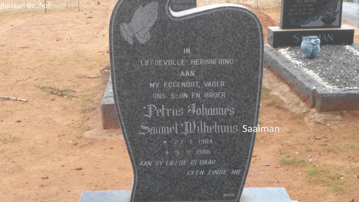 SAAIMAN Petrus Johannes Samuel Wilhelmus 1964-1988