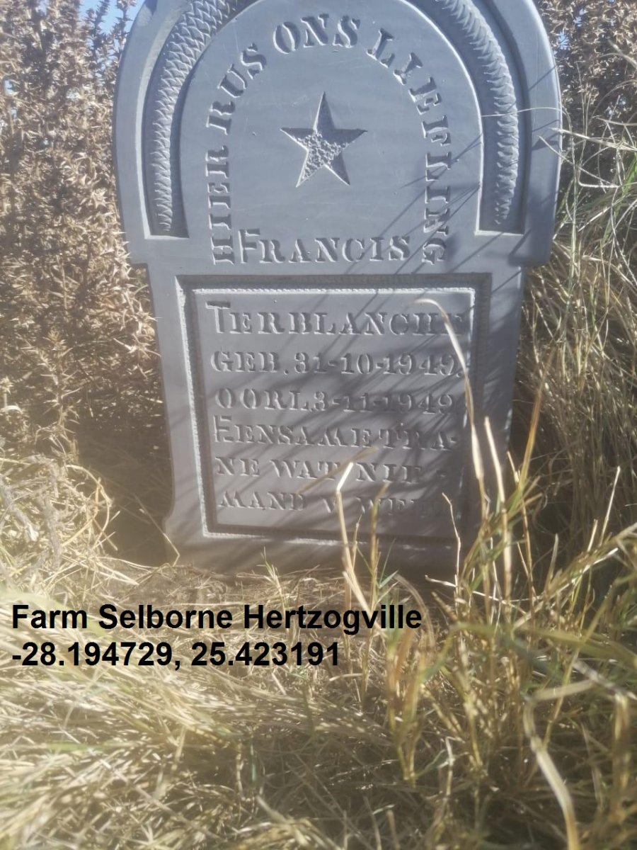 TERBLANCHE Francis 1949-1949