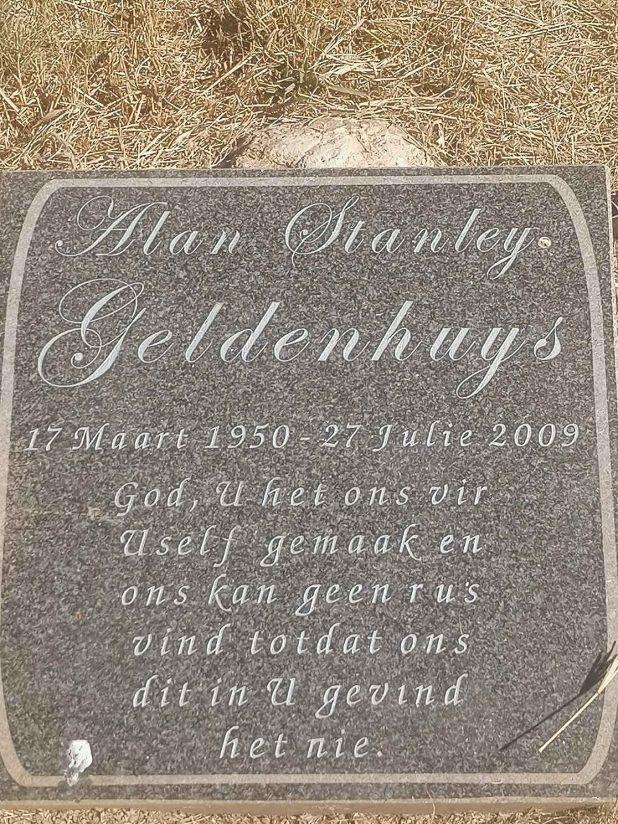 GELDENHUYS Alan Stanley 1950-2009