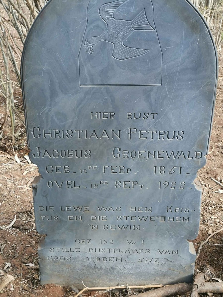 GROENEWALD Christiaan Petrus Jacobus 1851-1922