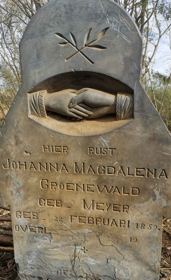 GROENEWALD Johanna Magdalena nee MEYER 1859-19??