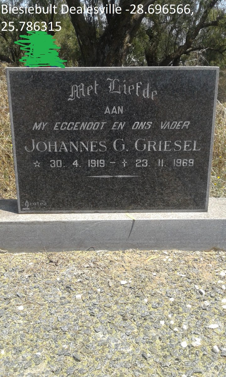 GRIESEL Johannes G. 1919-1969
