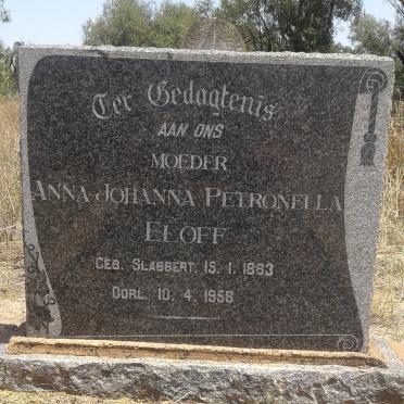 ELOFF Anna Johanna Petronella nee SLABBERT 1883-1958