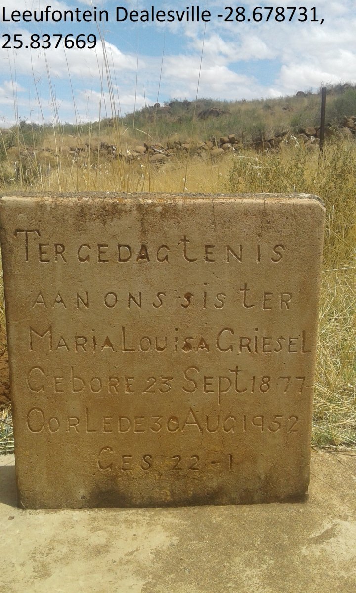 GRIESEL Maria Louisa 1877-1952