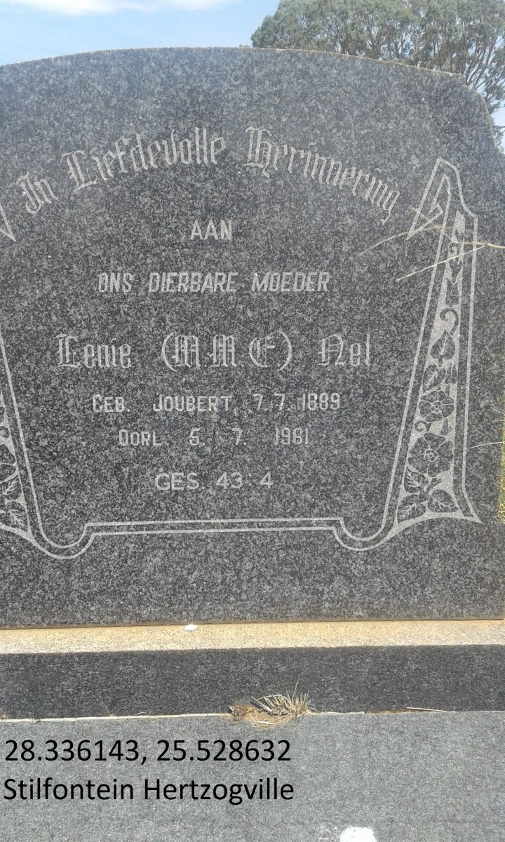 NEL M.M.E. nee JOUBERT 1889-1961