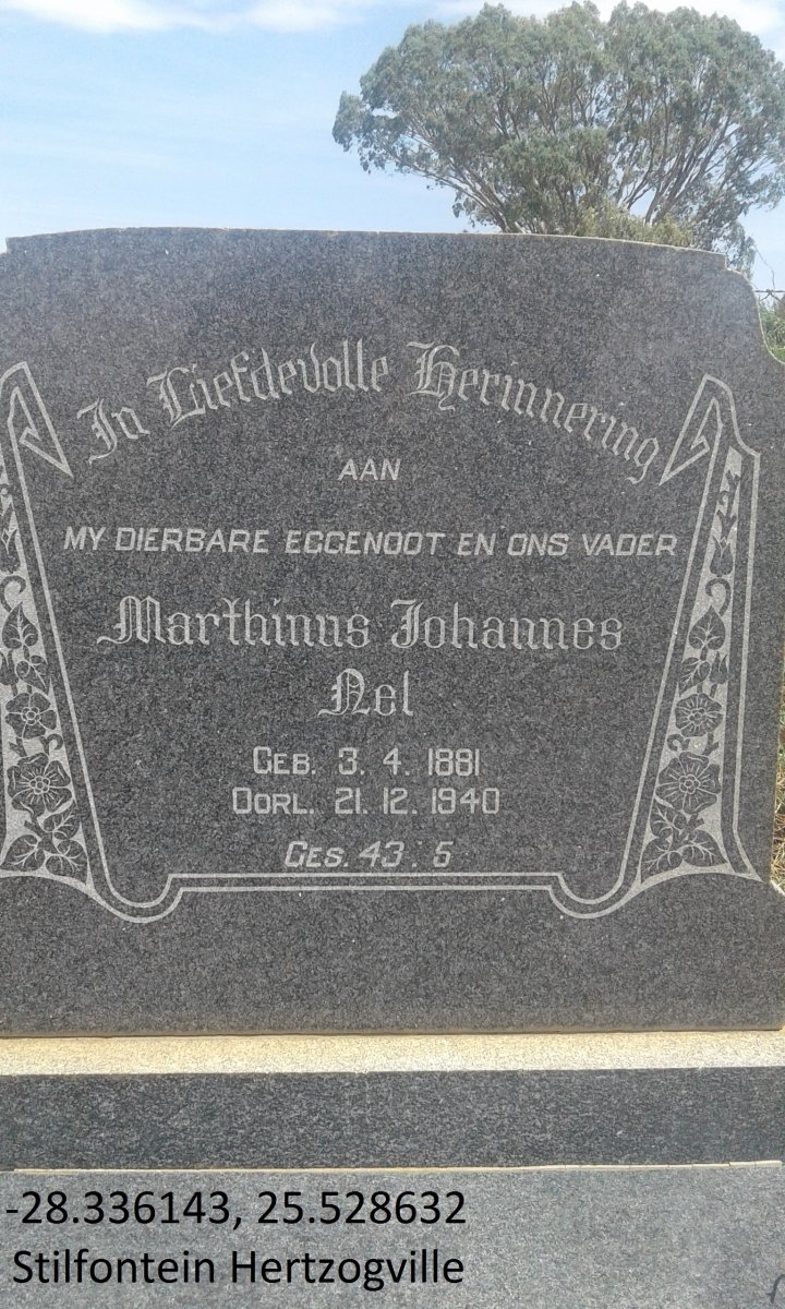 NEL Marthinus Johannes 1881-1940